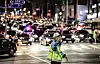 A traffic manager supervise traffic in crowded Daechi-dong, Gangnam District in southern Seoul, at around 10 p.m. in June. [JOONGANG ILBO]