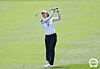Park Min-ji hits a shot during the Celltrion Queens Masters at Seolhaeone Country Club in Yangyang, Gangwon on Sunday. [KLPGA]
