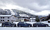 Hyundai Motor vehicles show signs supporting Busan's bid for World Expo in Davos, Switzerland. [HYUNDAI MOTOR]