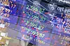 A screen in Hana Bank's trading room in central Seoul shows stock prices. [NEWS1]