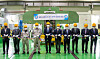 Representatives and employees involved in Dongwon Systems' rechargeable battery materials program attend a ribbon-cutting ceremony at the company's plant in Asan, South Chungcheong, on Wednesday.[DONGWON SYSTEMS]