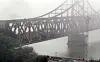 A freight train departing from China’s Dandong headed for North Korea’s Sinuiju on Sept. 26, 2022. [YONHAP]
