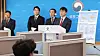 Park Ji-hong, who heads the team on Gadeok-do International Airport at the Ministry of Land, Infrastructure and Transport, at a press briefing on Tuesday. [YONHAP]