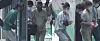 Four suspects enter the Cheongju District Court on Monday to attend a warrant hearing. They were suspected of receiving money and orders from North Korea and organizing protests and inter-Korean projects, contacting senior politicians and participating in the ruling Democratic Party's presidential campaign in 2017 and general election campaign in 2020. Three of them were detained on Monday. [YONHAP]