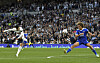 Son Heung-min scores Tottenham Hotspur's fourth goal against Leicester City at Tottenham Hotspur Stadium in London on Saturday.  [EPA/YONHAP]