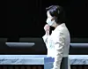 Justice Minister Choo Mi-ae leaves the National Assembly on Monday after the ruling party's floor leader, Rep. Kim Tae-nyeon of the Democratic Party (DP), ended his speech. [YONHAP]