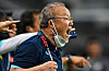 Vietnam coach Park Hang-seo reacts during the second leg of an AFF Suzuki Cup 2020 football semi-final match between Vietnam and Thailand at the National Stadium in Singapore on Dec. 26, 2021. [AFP/YONHAP]