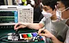 Researchers at Samsung Display test the variable refresh rate of a display. [SAMSUNG DISPLAY]