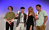 Korean director Yoon Dae-woen, second from left, receives second prize for his short film ″Cicada″ (2021) at this year's Cinéfondation. [MATHILDE GARDEL/AFFIF]