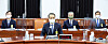 Kim Kyou-hyun, head of the National Intelligence Service, center and top NIS officials at the National Assembly on Thursday to brief lawmakers on key issues. [JOINT PRESS CORPS]