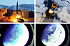 North Korea test-fires its intermediate-range ballistic missile, Hwasong-12, on Sunday in photos released by its official Korean Central News Agency (KCNA) Monday. [KCNA]