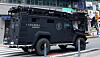 Armored vehicle deployed at Seohyun Station on Aug. 6 [GYEONGGI NAMBU PROVINCIAL POLICE]
