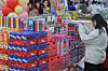 Customers view Pepero snacks at a supermarket in Seoul on Sunday, a day before Pepero Day. [YONHAP]