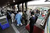 People wait in line to get tested at a testing center in Songpa District, southern Seoul, on Monday. [NEWS1]