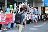 A group of 200 professors at Pusan National University Hospital hold a picket rally opposing the government’s medical reform plans Thursday in Busan. [NEWS1]