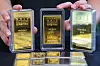 Gold bars are displayed at the Korea Gold Exchange headquarters in Jongno District, central Seoul, on Monday. [YONHAP]