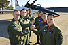 Korean and Polish air force pilots pose in front of a T-50 trainer aircraft at Korea's 1st Fighter Wing in Gwangju, 329 kilometers south of Seoul, as the Polish service members begin their training to operate the FA-50 aircraft. Currently, four countries — Indonesia, Iraq, the Philippines and Thailand — operate the T-50 series aircraft. The Korean Air Force has trained 47 pilots from the four countries since 2013 and continues to provide the countries with follow-up logistics support. [KOREA AIR FORCE]