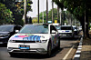 Hyundai Motor's 'Art cars' with printings symbolize the city of Busan and a sign saying 'Busan is Ready' in Jakarta, Indonesia, where the 43rd Summit of Southeast Asian Nations will be held starting on Tuesday. Hyundai designed the art cars, based on the Ioniq 5, Ioniq 6 and Genesis electric G80, in collaboration with artist JAY FLOW, to promote Busan's bid for hosting the World Expo 2030. A total of 23 art cars will be touring downtown Jakarta during the summit period. [HYUNDAI MOTOR]