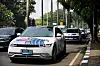Hyundai Motor's 'Art cars' with printings symbolize the city of Busan and a sign saying 'Busan is Ready' in Jakarta, Indonesia, where the 43rd Summit of Southeast Asian Nations will be held starting on Tuesday. Hyundai designed the art cars, based on the Ioniq 5, Ioniq 6 and Genesis electric G80, in collaboration with artist JAY FLOW, to promote Busan's bid for hosting the World Expo 2030. A total of 23 art cars will be touring downtown Jakarta during the summit period. [HYUNDAI MOTOR]