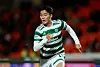 Oh Hyeon-gyu makes his debut appearance for Celtic in a Scottish Premiership game against Dundee United at Tannadice Park in Dundee, Scotland on Sunday. [REUTERS/YONHAP]