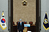 Supreme Court Chief Justice Cho Hee-dae on Sept. 12 during the Korean Court's Day ceremony at the Supreme Court of Korea in Seocho District, southern Seoul. [YONHAP]
