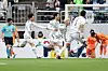 Jeonbuk Hyundai Motors players celebrate after Song Min-kyu's goal during a K League game against Jeju United at Jeju World Cup Stadium in Seogwipo, Jeju on Sunday. [KOREA PROFESSIONAL FOOTBALL LEAGUE]