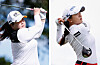 Park In-bee, left, tees off on the sixth hole during the first round on April 14. Kim Sei-young, right, tees off on the first hole during the final round of the LPGA Lotte Championship at Kapolei Golf Club on April 17 in Kapolei, Hawaii. [YONHAP]
