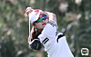 Choi Hye-jin tees off in the final round of the Elcru-TV Chosun Pro Celebrity in September at Island Country Club in Ansan, Gyeonggi on Sep.26. [KLPGA]