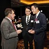 From right, Hong Jeong-do, president and CEO of the JoongAng Ilbo and JTBC; Ryu Kwon-ha, CEO of the Korea JoongAng Daily; and Andrey Kulik, ambassador of Russia to Korea at the anniversary reception. [PARK SANG-MOON]