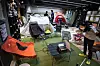 Customers look at camping gear and equipment at a camping store in Seongnam, Gyeonggi. [NEWS1]