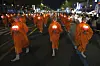 Thai Buddhist monks carrying lanterns march in a parade during the Lotus Lantern Festival in downtown Seoul on April 26, ahead of Buddha's Birthday on May 5. [AP/YONHAP]