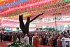 A main ritual to celebrate Buddha's birthday held at Jogye Temple in central Seoul is attended by then President Yoon Suk Yeol, lawmakers, diplomats and others on May 15, 2024. [YONHAP]