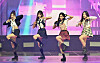 Girl group aespa performs during the 12th Circle Chart Music Awards on Feb. 18, 2023 at the KSPO Dome in southern Seoul’s Olympic Park. [AP/YONHAP]