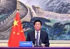 Li Zhanshu, chairman of the Chinese National People's Congress Standing Committee, at the Great Hall of the People in Beijing China, on Aug. 17. He is expected to visit Seoul later this month. [XINHUA/YONHAP]