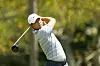 Tom Kim, also known as Kim Joo-hyung, plays his shot from the fifth tee during the second round of the Tour Championship at East Lake Golf Club in Atlanta, Georgia on Aug. 25. [GETTY IMAGES]