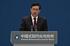 Chinese Foreign Minister Qin Gang speaks during the forum 'Chinese Modernization and the World' held at the Grand Halls in Shanghai on Friday. [AP/YONHAP]