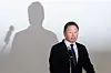 SK Group Chairman Chey Tae-won speaks during a press conference about the court’s recent ruling ordering him to pay 1.4 trillion won ($1 billion) to his estranged wife. [YONHAP]