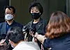 Education Minister Park Soon-ae holds a press conference on the government’s plans to lower the school entry age by one year in front of the Korea Institute of Educational Facility Safety in Yeouido, western Seoul, Monday. [NEWS1]