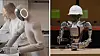 Isaac GR00T, an open humanoid robot developed by Nvidia, is pictured in this photo provided by the company. [NVIDIA]