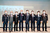 Business leaders and government officials take part in the 52nd Korea-Japan Business Conference Friday at the JW Marriott Hotel in Seoul. The conference was also simultaneously held at the Hotel Okura in Tokyo. [JANG JIN-YOUNG]