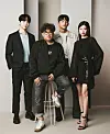 From left, actor Jang Dong-yoon, director Kim Hong-sun and actors Seo In-guk and Jeong So-min of the new action horror movie 'Project Wolf Hunting' [CONTENTS ON]