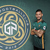 Uruguayan midfielder Pablo Gonzalez poses in a Gimpo FC jersey in a photo uploaded on Gimpo FC's official Instagram account on Tuesday. [SCREEN CAPTURE]