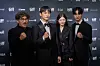 From left, director Kim Hong-sun and actors Seo In-guk, Jeong So-min and Jang Dong-yoon during the Toronto International Film Festival in September. [CONTENTS ON]