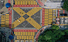 Thicker, more vivid yellow lines printed at a crosswalk in front of Gugal Elementary School in Yongin, Gyeonggi, on Monday. Newly reformed traffic regulations goes into effect Tuesday with crosswalks in front of school zones painted in yellow. The move aims to increase driver awareness and prevent accidents involving children. Police say in a tree-month trial in 12 school zones in seven areas across the country, 89 percent of drivers said the yellow crosswalks made them more aware, while 60 percent said they followed the rules more, including stopping at crosswalks. [YONHAP]