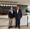 Samsung Electronics Executive Chairman Lee Jae-yong, left, poses for a photo with Flagship Pioneering, a venture capital firm, CEO Noubar Afeyan at the venture capital's office in the United States in November 2021. [SAMSUNG ELECTRONICS]