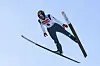 Park Je-un competes during the provisional competition round for the Men's Ski Jumping Competition at the FIS World Cup Nordic Combined in Klingenthal, Germany on March 20. [EPA/YONHAP]