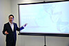 Lee Sang-myung, vice president and head of business strategy at Samsung Biologics, speaks at a separate news conference with the Korean media held on the sidelines of the 44th J.P. Morgan Health Care Conference on Jan. 15. [SAMSUNG BIOLOGICS]