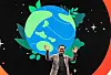 Samsung Electronics' vice chairman Han Jong-hee gives a speech on the company's goals for sustainability and connectivity at the CES 2022 on Wednesday in Las Vegas. [NEWS1]