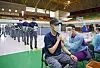 A Marine receives an AstraZeneca vaccine shot at the Jinhae Naval Base in Changwon, South Gyeongsang, on Wednesday, as the country began inoculating troops age 30 and older. No specific plan has been made for around 455,000 soldiers under the age of 30. [YONHAP]