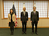 From right, South Korea's deputy nuclear envoy Lee Joon-il, Deputy Director-General of the Foreign Policy Bureau of Japan Hideo Ishizuki and U.S. Deputy Assistant Secretary Jung Pak meet in Tokyo on Thursday to launch a trilateral working group to address the North’s growing cyber threats. [MINISTRY OF FOREIGN AFFAIRS OF KOREA]